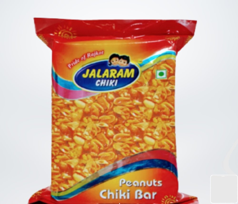 Jalaram Peanut Chikki with Jaggery - Regular Sing Chikki 450 Grm Pack (Pack Of 2)