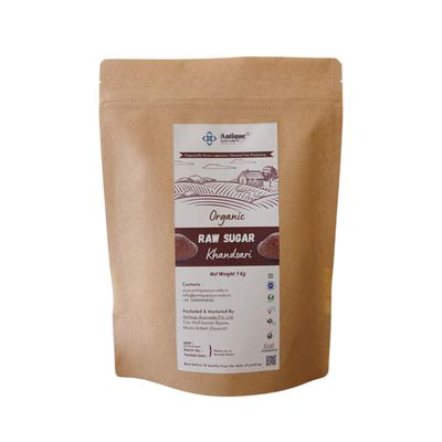 ANTIQUE AYURVEDA Raw Sugar (Khandsari), Unrefined and Full of Natural Minerals, Ideal for a Healthy Lifestyle and Traditional Recipes