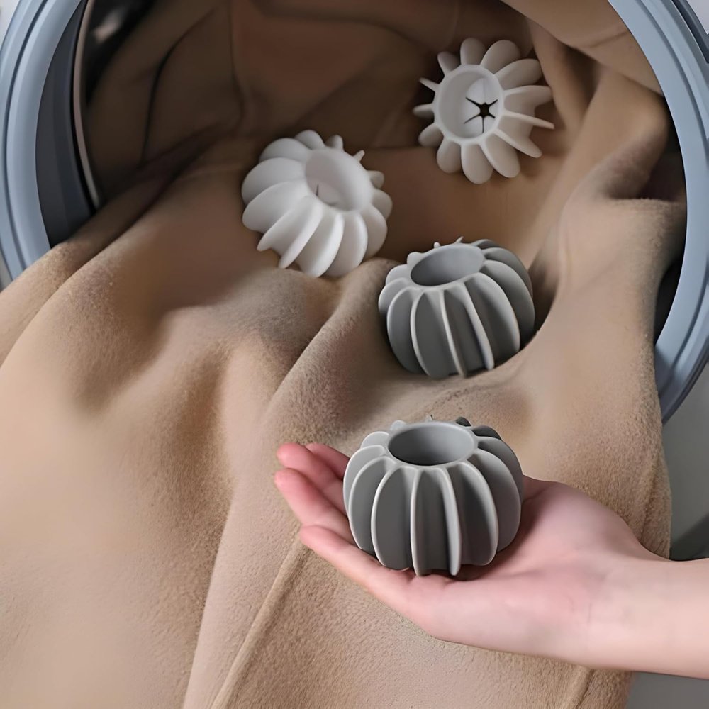 FEXONXA Laundry Balls for Washing Machine Reusable Silicone Dryer Balls (Pack of 10) Gentle Fabric Care, Anti-Wrinkle, Anti-Tangle, Hypoallergenic Cleaning Ball