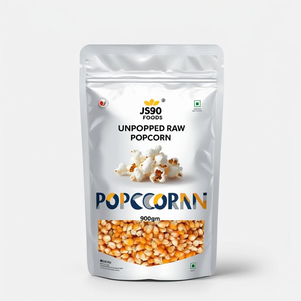 JS90 Foods 900g Raw Unpopped Popcorn Kernels  Natural, Non-GMO, Healthy Snack, MAKKI