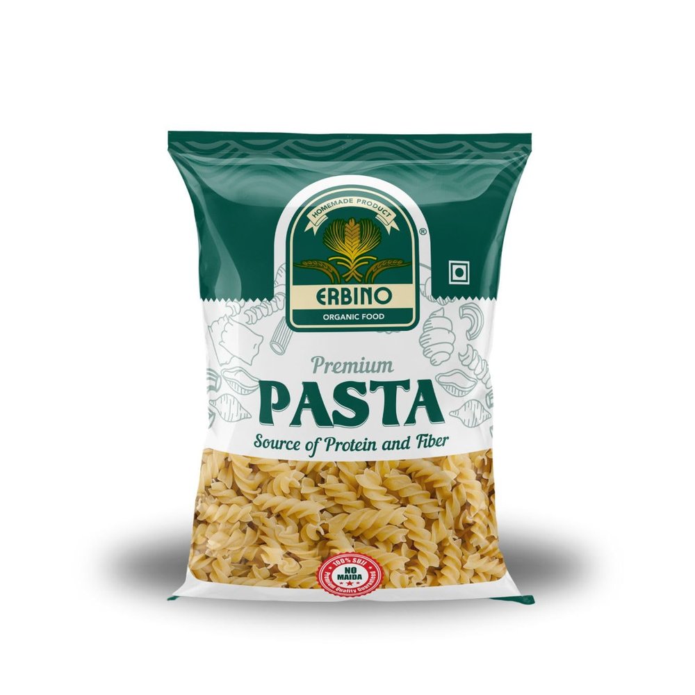 ERBINO - Durum Wheat Fusilli Pasta | Vegetarian | 100% Durum Wheat Semolina- No Maida | 400Gm (weight may vary)