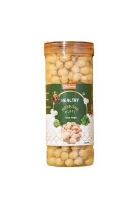 Chatoree Healthy Makhana Puffs  Mint Magic Flavor, Gluten-Free & Trans-Fat-Free Puffed Snack, No Cholesterol, Calcium-Rich, 50ml Storage Container, Pack of 1