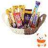 SFU E Com Beautiful Chocolate Gift hamper | Valentine Love Teddy Bear With Chocolate Combo | Valentine Chocolate Hamper | 362 view 1