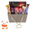 SFU E Com Chocolate Basket Gift Hamper | Valentine Love Teddy Bear With Chocolate Combo | Valentine Chocolate Hamper | 809 view 1