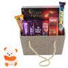 SFU E Com Choco Fills Gift Hamper | Valentine Love Teddy Bear With Chocolate Combo | Valentine Chocolate Hamper | 843 view 1