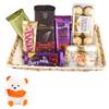 SFU E Com Beautiful Chocolate Combo With Wooden Basket Hamper | Valentine Love Teddy Bear With Chocolate Combo | Valentine Chocolate Hamper | 534 view 1