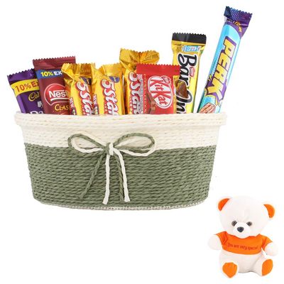 SFU E Com Chocolate Combo | Valentine Love Teddy Bear With Chocolate Combo | Valentine Chocolate Hamper | 337