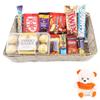 SFU E Com Basket With Tasty Chocolates & Rocher Gift | Valentine Love Teddy Bear With Chocolate Combo | Valentine Chocolate Hamper | 429 view 1
