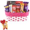 SFU E Com Beautiful Chocolate Gift Hamper With Basket | Valentine Heart Teddy Bear With Chocolate Combo | Valentine Chocolate Hamper | 469 view 1