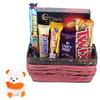 SFU E Com Beautiful Basket With Tasty Almond Chocolate | Valentine Love Teddy Bear With Chocolate Combo | Valentine Chocolate Hamper | 730 view 1