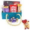 SFU E Com 9 Pieces Premium Chocolate Celebration Hamper | Valentine Heart Teddy Bear With Chocolate Combo | Valentine Chocolate Hamper | 221 view 1