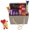 SFU E Com Choco Fills Gift Hamper | Valentine Heart Teddy Bear With Chocolate Combo | Valentine Chocolate Hamper | 843 view 1