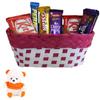 SFU E Com Chocolate Celebration Hamper With Designer Basket | Valentine Love Teddy Bear With Chocolate Combo | Valentine Chocolate Hamper | 020 view 1