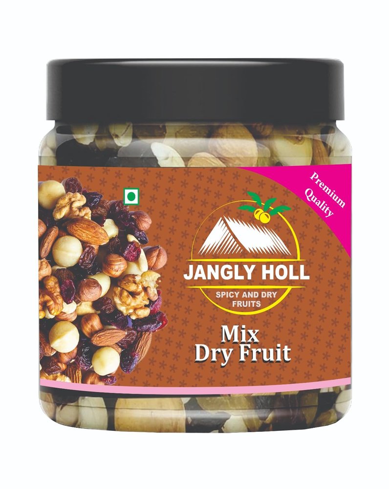 JUNGLY HOLL Premium Trail Mix - Cashew, Raisins, Almonds, Apricots, Goji Berry, Pumpkin Seeds, Sunflower Seeds, Cranberry, Blueberry, Plum | Dry Fruits Mix Perfect for Gifting (250 Gram, Mix Dry Fruit)