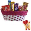 SFU E Com Attractive Chocolate Basket Hamper | Valentine Heart Teddy Bear With Chocolate Combo | Valentine Chocolate Hamper | 156 view 1