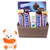 SFU E Com Attractive Basket With Creamy Chocolates | Valentine Love Teddy Bear With Chocolate Combo | Valentine Chocolate Hamper | 989 view 1