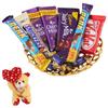 SFU E Com 12 Pieces Chocolates Gift Hamper And Beautiful Tray | Valentine Heart Teddy Bear With Chocolate Combo | Valentine Chocolate Hamper | 047 view 1