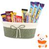 SFU E Com Beautiful Basket With Choco Gift Combo | Valentine Love Teddy Bear With Chocolate Combo | Valentine Chocolate Hamper | 335 view 1