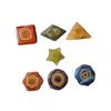 7 Chakra Healing Stones Set, Sacred Geometry Crystal Symbols, Multi-Colored Gemstones view 1
