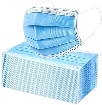 GIRIRAJ MART Blue Disposable Face Masks-Pack of 200 | 3 Layer Non-Woven Fabric with Adjustable Nose Clip for Men Women| Comfortable Breathable Design for Dust Germs Protection Outdoor Indoor Use