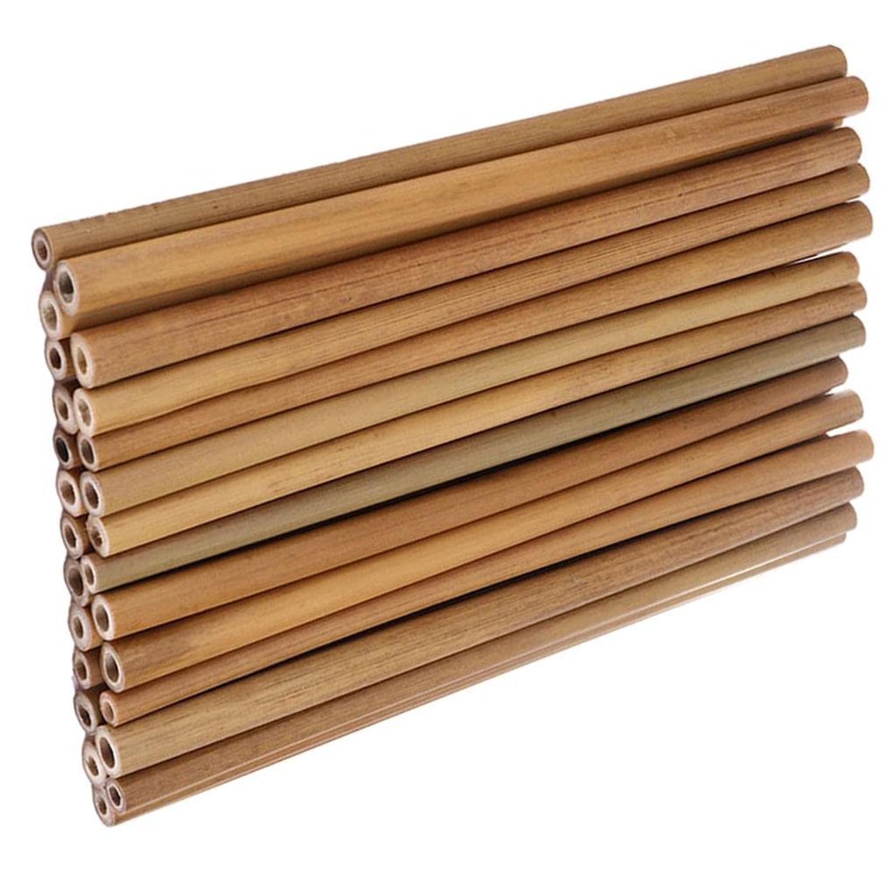 bnf 30Pack Natural Bamboo Drinking Straws - Eco-Friendly,Reusable Bamboo Straws |Crafts | Multi-Purpose Craft Supplies | Crafting Pieces | Wooden Pieces