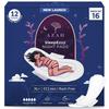Azah XL+ Sanitary Napkins for Women [Pack of 16] | 312MM Large Night Pads | Cottony Soft Sanitary Napkins for Women | XL+ Pads for Woman | Leak Proof for Overnight Protection | Extra Long & Wide Back view 1