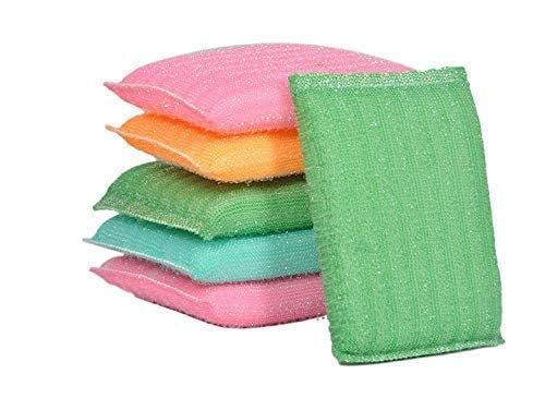 ARYANSH Shoppe Multipurpose Scrubber Foam Pad Sponge Scourer Kitchen Scrubber Suitable for Dish/Utensils/Tiles, Wash Basin (Multicolour) Scrub Sponge (15)