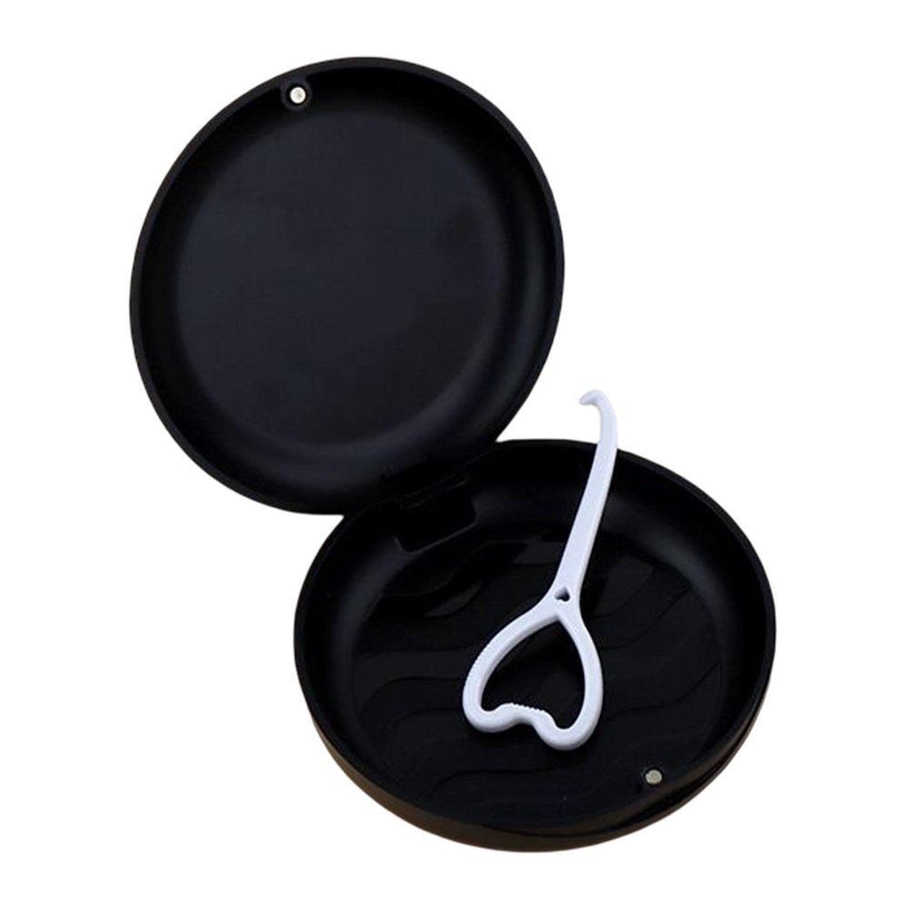 LOOM TREE Portable Retainer Case Oral Organizer Durable Dentures Storage Boxes Black | Oral Care