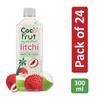 Coco Frut Lychee Fruit Drink with Nata De Coco  300ml (Pack of 24) | Refreshing Lychee Juice with 15% Coconut Chunks | Natural, Hydrating & Delicious | Sip-and-Chew Delight view 2