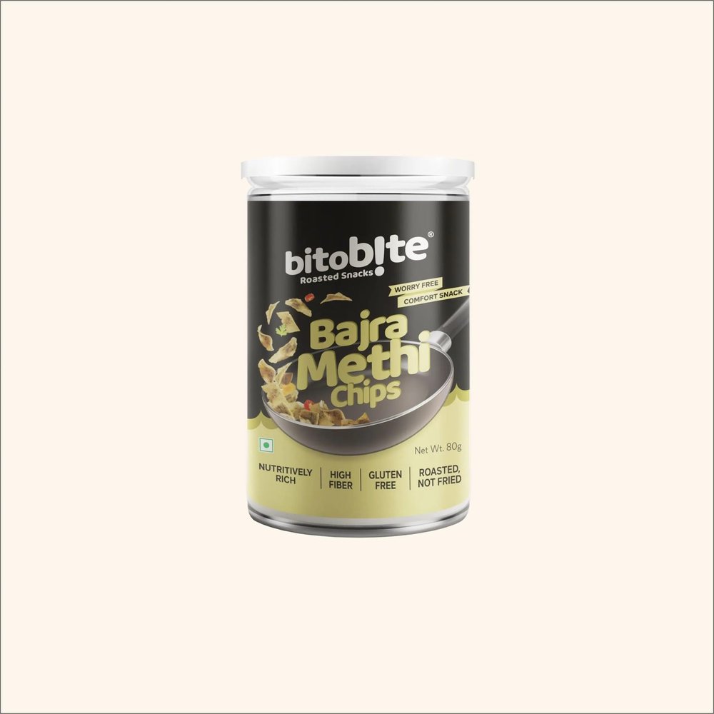 Bajra Methi Chips | Healthy Millet Snack | Crispy & Spiced | No Preservatives | Plant-Based Gujarati Namkeen | 80g
