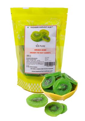 Kashmir Harvest Hub Premium Dried Kiwi Slices 400Gm | Candied Dry Fruit Naturally Sweet and Dehydrated | Rich In Vitamins & Minerals, Antioxidants, Preservative Free & 100% Natural | Sugar Added