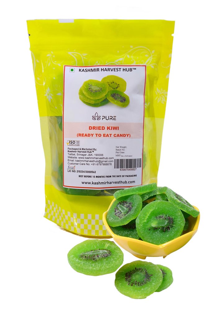 Kashmir Harvest Hub Premium Dried Kiwi Slices 400Gm | Candied Dry Fruit Naturally Sweet and Dehydrated | Rich In Vitamins & Minerals, Antioxidants, Preservative Free & 100% Natural | Sugar Added