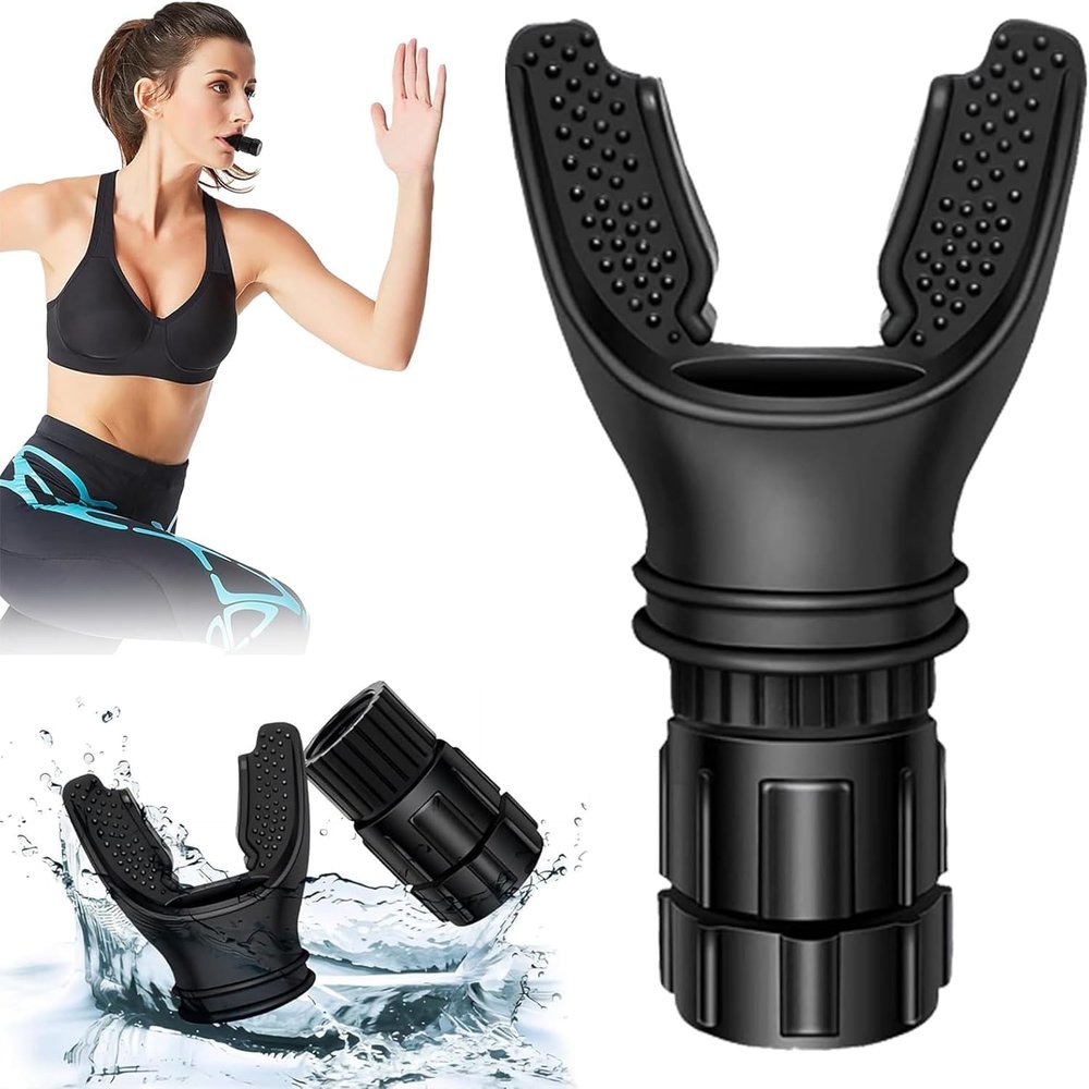 VARENYYA Portable breathing exercise device for lungs, Breathing trainer with Resistance Adjustable, Lung Trainer with excellent quality silicone,Easy to Clean and Use, Improve Breathing Capacity and Endurance