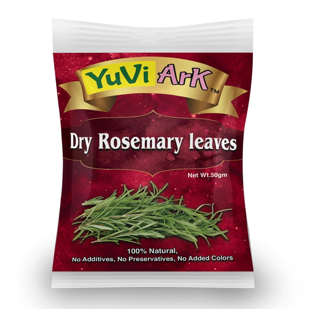 YUVIARK Premium Dried Rosemary Leaves | Organic Rosemary Herb for Scalp Health, Hair Care & Aromatherapy Benefits | 100% Pure & Natural Rosemary (50g each, Pack of 3, Total - 150g)