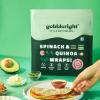 GOBBLERIGHT Spinach & Quinoa Wraps 150g (6 Wraps - Pack of 2)  Low-Calorie, High-Protein, Low GI, Iron & Calcium-Rich, Fibre-Packed, Vegan & Gut-Friendly view 4