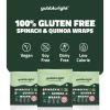 GOBBLERIGHT Spinach & Quinoa Wrap 150g (6 Wraps - Pack of 3) | Low GI & High in Protein | Plant Based & Fibre Packed | Gluten Free & Vegan | Healthy Frozen Tortilla for Burrito, Wraps, Tacos view 2