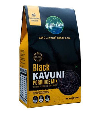 Karuppu Kavuni Kanji Mix | Black Kavuni Porridge Mix | 250 Gm Pack | No Preservatives | Mettle Care
