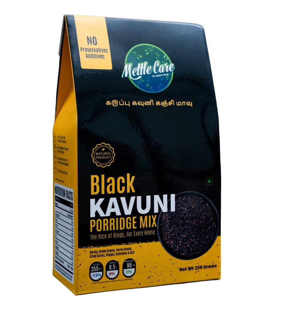 Karuppu Kavuni Kanji Mix | Black Kavuni Porridge Mix | 250 Gm Pack | No Preservatives | Mettle Care