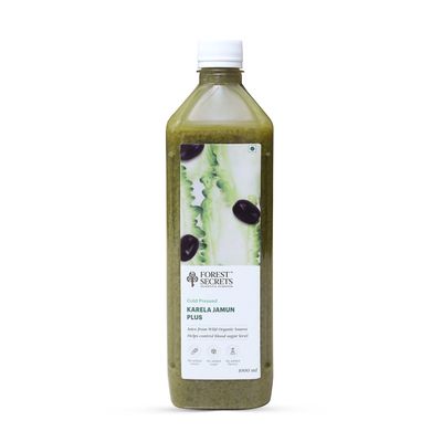 Forest Secrets Juice 1000 ml | Natural Ayurvedic Tonic for Immunity, Better Digestion and Glowing Skin | (Pack of 1, Karela Jamun)