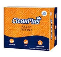 CleanPlus PartyTissues 200 PCS (2 Pack), white Colour Tissues