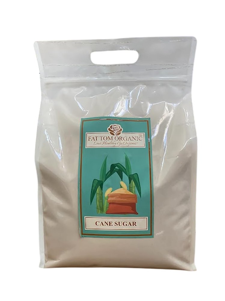 FAT TOM ORGANIC Cane Sugar  Bulk Pack of Natural Sweetener, Suitable for Larger Households or Commercial Use (5Kg)