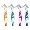 LOOM TREE Double Sided Denture Cleaning Brushes Set Multi-Layered False Teeth Brush 4X | Oral Care | Toothbrush Replacement Heads view 1