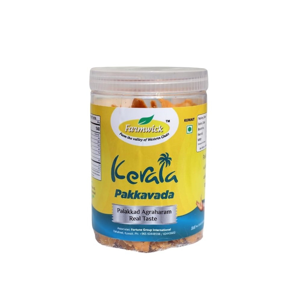 Farmwick Kerala Pakkavada - Authentic Palakkad Agraharam Taste, 500g | Crispy, Flavorful South Indian Snack, Perfect for Tea Time, Festivals & Gifting