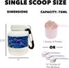 Amazing New Whey loader Protein Carry Funnel Portable Protein Whey or Supplement Powder Combo Pack of 5 Carrying Whey Funnel and Container Box with Key-Chain view 2