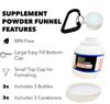 Amazing New Whey loader Protein Carry Funnel Portable Protein Whey or Supplement Powder Combo Pack of 5 Carrying Whey Funnel and Container Box with Key-Chain view 3
