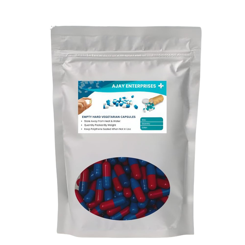 AJAY ENTERPRISES Empty Gelatin Capsules(Pack of 2000) (BLUE RED, SIZE 0 (500 MG))
