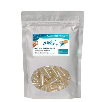 AJAY ENTERPRISES Empty Gelatin Capsules, SIZE 0 (500 MG) (Pack of 2000) (SILVER, SIZE 0 (500 MG))