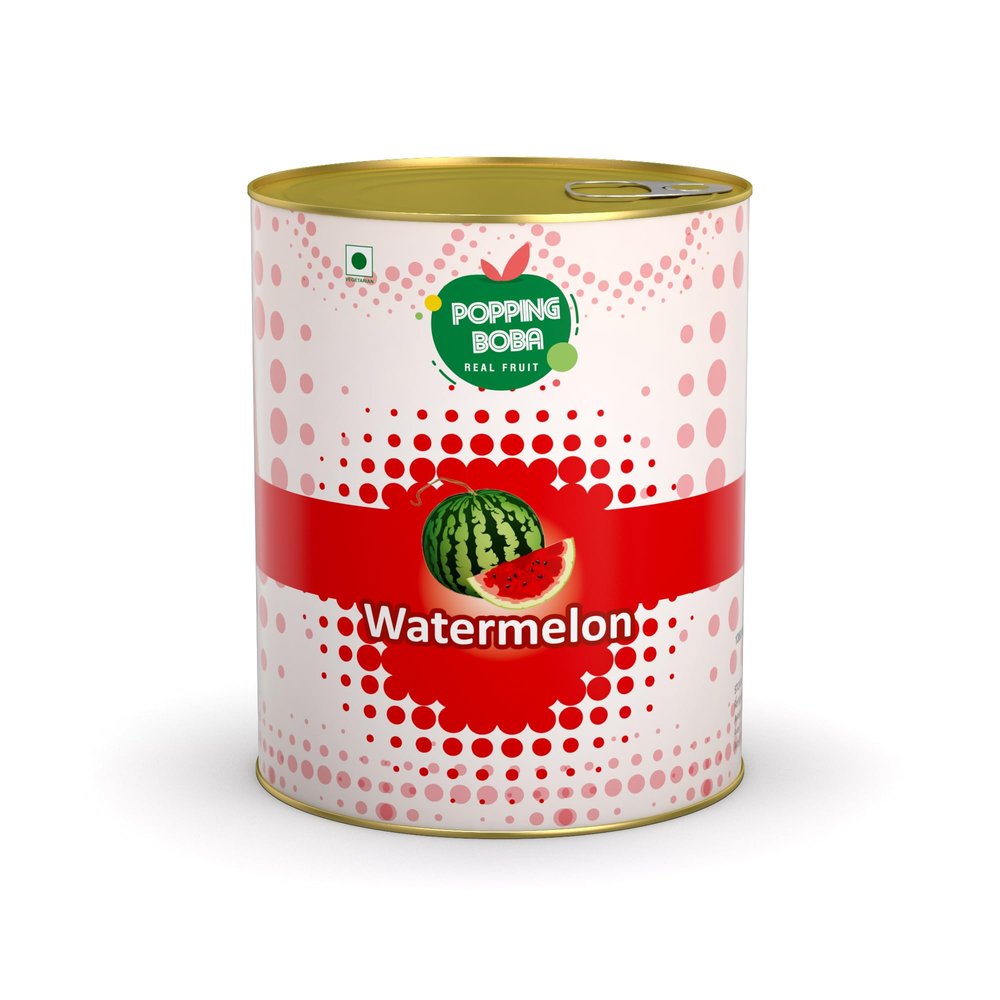 Tea Planet Watermelon Popping Boba Pearls 1000g | Ready-to-Serve Bubble Tea Topping with Real Fruit Juice | Vegan-Friendly Add-On for Smoothies, Milkshakes, Mocktails, Ice Cream, Desserts & Caf Use(1000gms, Water melon)