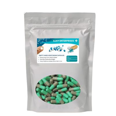 AJAY ENTERPRISES Empty Gelatin Capsules (Pack of 2000) (Grey-Light Green, SIZE 0 (500 MG))