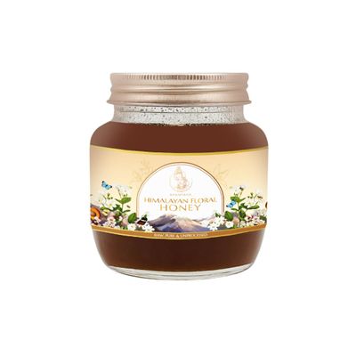 Ayantara Himalayan Floral Honey - 250g | 100% Raw, Pure & Unprocessed | Supports Immunity & Digestion | Extracted from Seabuckthorn Berry & Jasmine | Natural Antioxidants | No Added Sugar | Lab Tested
